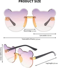 Load image into Gallery viewer, Babymoon Bear Rimless Sun Glasses | Baby Gift Set | Purple Pink