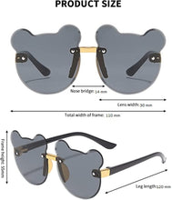 Load image into Gallery viewer, Babymoon Bear Rimless Sun Glasses | Baby Gift Set | Grey