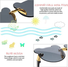 Load image into Gallery viewer, Babymoon Bear Rimless Sun Glasses | Baby Gift Set | Grey