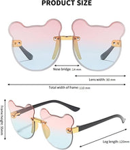Load image into Gallery viewer, Babymoon Bear Rimless Sun Glasses | Baby Gift Set | Blue Pink
