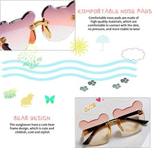 Load image into Gallery viewer, Babymoon Bear Rimless Sun Glasses | Baby Gift Set | Blue Pink
