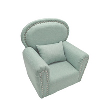 Load image into Gallery viewer, Babymoon Rivet Wooden Sofa | Photoshoot Prop | Green