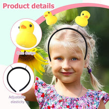 Load image into Gallery viewer, Babymoon Spring Baby Girl’s Headband with Ducks | Hairband Hair Accessories | Duck | Yellow