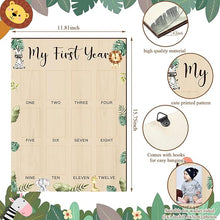 Load image into Gallery viewer, Babymoon 1yr Birth Announcement Photo Frame | Photo Board | Nursery Home Décor | Baby Shower Gift | Baby Growth Display | Baby Photography Props