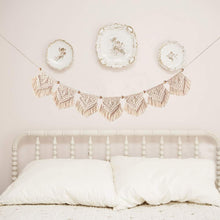 Load image into Gallery viewer, Babymoon Macrame Photography Wall Hanging Banner - White