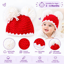 Load image into Gallery viewer, Babymoon Pom Pom Cap Newborn Photography Crochet Outfit Costume