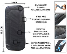 Load image into Gallery viewer, Babymoon 1 Cloth Diaper with 5Layers Grey Insert Premium Adjustable Reusable Cloth Diaper (Zigzag)