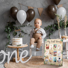 Load image into Gallery viewer, Babymoon 1yr Birth Announcement Photo Frame | Photo Board | Nursery Home Décor | Baby Shower Gift | Baby Growth Display | Baby Photography Props