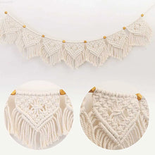 Load image into Gallery viewer, Babymoon Macrame Photography Wall Hanging Banner - White