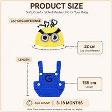Load image into Gallery viewer, Babymoon Character Newborn Photography Crochet Outfit Costume