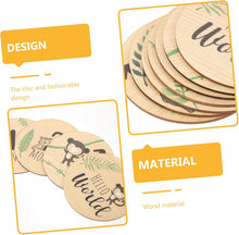 Load image into Gallery viewer, Babymoon Wooden 7pc Double Sided Monthly Baby Milestone Cards | Baby Growth Cards | Monthly Cards | Baby Shower Gifts