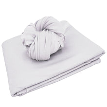 Load image into Gallery viewer, Babymoon Set of 2 | Milk Velvet Stretchable Wrap with Layer | Baby Photoshoot Props | White
