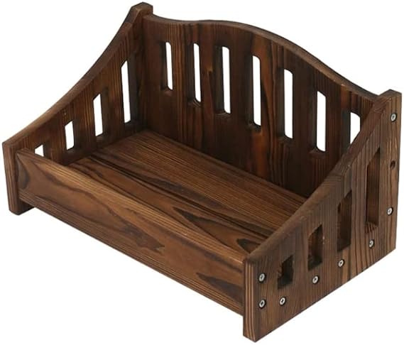 Babymoon Rustic Divan Bed | Wooden Properties | Baby Photography Props | Brown