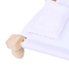 Load image into Gallery viewer, Babymoon Velvet Cover Wooden Bed | Wooden Properties | Pillow | Baby Photoshoot Props | White