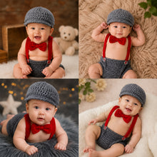 Load image into Gallery viewer, Babymoon Captain Newborn Photography Crochet Outfit Costume