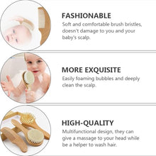 Load image into Gallery viewer, Babymoon Set of 4 | Baby Grooming Set | Baby Wooden Comb, Hair Brush, Face Brush, Shampoo Brush with Box | Baby Return Gift Set