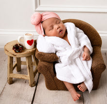 Load image into Gallery viewer, Babymoon Spa Bathrobe & Towel Set Newborn Photography Costume | Baby Gift Set | White