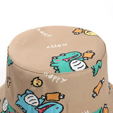 Load image into Gallery viewer, Babymoon Dinosaur Baby Boys Girls Kids Summer Cap with Head String Sun Beach Hat | Brown | 2-6 Year