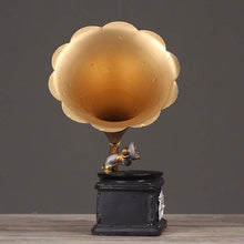 Load image into Gallery viewer, Babymoon Antique Vintage Brass Musical Miniature Brass Gramophone | Baby Photography Props