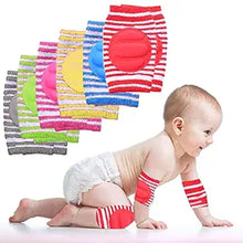 Load image into Gallery viewer, Babymoon Kids Padded Knee Pads for Crawling, Anti-Slip Stretchable Cotton Pack of 6 - Multi
