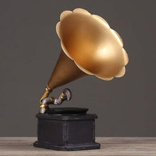 Load image into Gallery viewer, Babymoon Antique Vintage Brass Musical Miniature Brass Gramophone | Baby Photography Props
