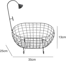 Load image into Gallery viewer, Babymoon Metal Bath Tub Set with Shower & 100gm Foam | Baby Basket Photography Prop | Black