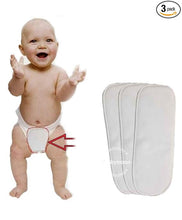 Load image into Gallery viewer, Babymoon 5 Layers Reusable Washable Cloth Diaper Nappy Inserts | Set of 3 | White
