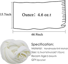 Load image into Gallery viewer, Babymoon Knitted Premium Wool Wrap | Baby Photography Shoot Wrap | White