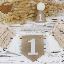 Load image into Gallery viewer, Babymoon Set of 2 | 1st Birthday Banner with Birthday Cap | Birthday Decoration Props | Baby Photoshoot Props | Party Props | 1yr