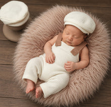 Load image into Gallery viewer, Babymoon | Set of 2 | French Cap & Pant | Baby Photography Props | Costume | White