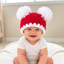 Load image into Gallery viewer, Babymoon Pom Pom Cap Newborn Photography Crochet Outfit Costume