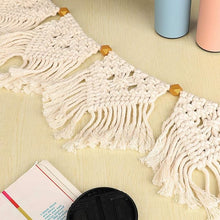 Load image into Gallery viewer, Babymoon Macrame Photography Wall Hanging Banner - White