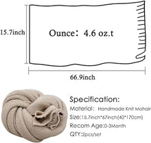 Load image into Gallery viewer, Babymoon Knitted Premium Wool Wrap | Baby Photography Shoot Wrap | Khaki