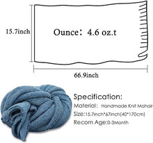 Load image into Gallery viewer, Babymoon Knitted Premium Wool Wrap | Baby Photography Shoot Wrap | Blue