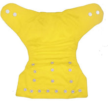 Load image into Gallery viewer, Babymoon 1 Cloth Diaper with 2 5Layers Grey Insert Premium Adjustable Reusable Cloth Diaper | Yellow