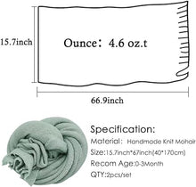 Load image into Gallery viewer, Babymoon Knitted Premium Wool Wrap | Baby Photography Shoot Wrap | Green