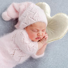 Load image into Gallery viewer, Babymoon | Set of 2 | Heart Shaped Pillow With Hairband | Baby Photoshoot Props | Posing Aids | Beige