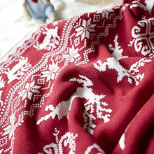 Load image into Gallery viewer, Babymoon Knitted Christmas Snowflake Santa Layer Blanket | Basket Filler | Baby Photography Props