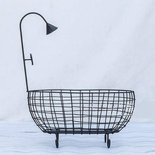 Load image into Gallery viewer, Babymoon Metal Bath Tub with Shower| Without Foam | Baby Basket Photography Prop | Black