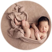 Load image into Gallery viewer, Babymoon Knitted Premium Wool Wrap | Baby Photography Shoot Wrap | Khaki