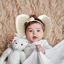 Load image into Gallery viewer, Babymoon | Set of 2 | Heart Shaped Pillow With Hairband | Baby Photoshoot Props | Posing Aids | Beige