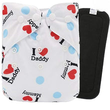 Load image into Gallery viewer, Babymoon 1 Cloth Diaper with 5Layers Grey Insert Premium Adjustable Reusable Cloth Diaper | Orange Vehicle