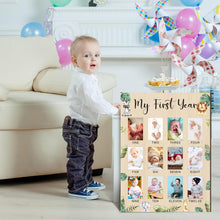Load image into Gallery viewer, Babymoon 1yr Birth Announcement Photo Frame | Photo Board | Nursery Home Décor | Baby Shower Gift | Baby Growth Display | Baby Photography Props
