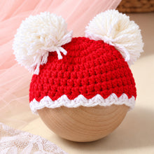 Load image into Gallery viewer, Babymoon Pom Pom Cap Newborn Photography Crochet Outfit Costume