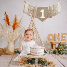 Load image into Gallery viewer, Babymoon 1st Birthday Wall Hanging | High Chair Birthday Banner | Baby Photoshoot Props Birthday