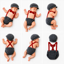 Load image into Gallery viewer, Babymoon Captain Newborn Photography Crochet Outfit Costume