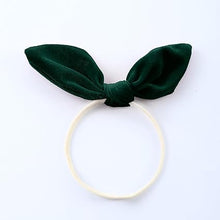 Load image into Gallery viewer, Babymoon Set of 2 | Baby Girl Velvet Romper & Hairband | Baby Photoshoot Props | Costume | Green | 0-1 Months