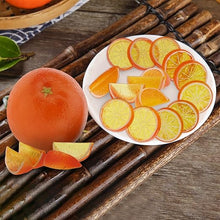 Load image into Gallery viewer, Babymoon Artificial 5 Oranges &amp; 10 Orange Slices | Decorative Add-ons |  Photography Props | Set of 15
