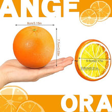 Load image into Gallery viewer, Babymoon Artificial 5 Oranges & 10 Orange Slices | Decorative Add-ons | Photography Props | Set of 15