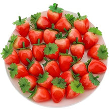 Load image into Gallery viewer, Babymoon Plastic Artificial Strawberry | Decorative Add-ons | Photography Props | Set of 20